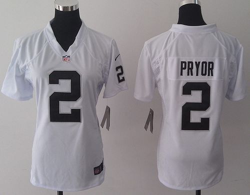  Raiders #2 Terrelle Pryor White Women's Stitched NFL Elite Jersey