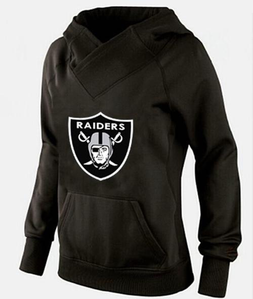 Women's Oakland Raiders Logo Pullover Hoodie Black