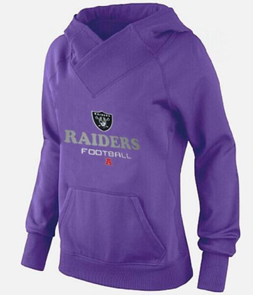 Women's Oakland Raiders Big & Tall Critical Victory Pullover Hoodie Purple