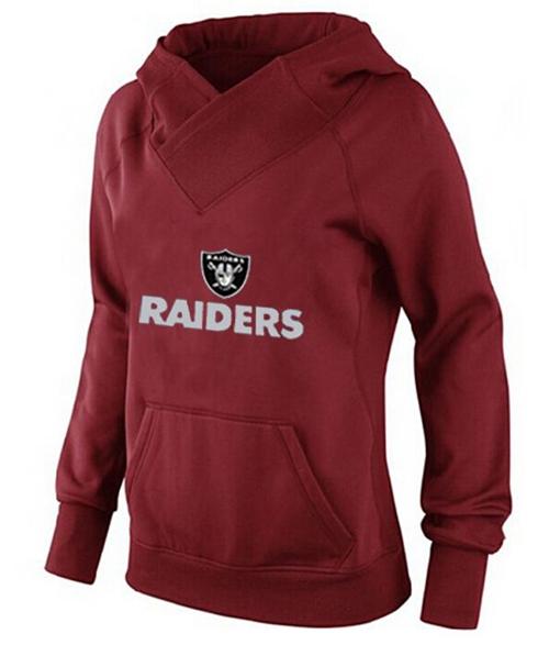 Women's Oakland Raiders Authentic Pullover Hoodie Red