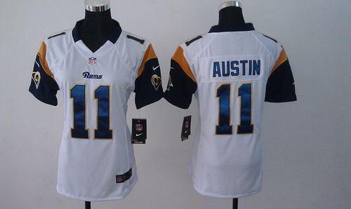  Rams #11 Tavon Austin White Women's Stitched NFL Elite Jersey