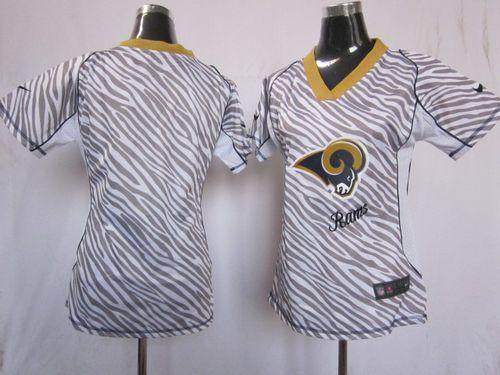  Rams Blank Zebra Women's Stitched NFL Elite Jersey