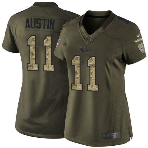 Real Nike Rams #11 Tavon Austin Green Women's Stitched NFL Limited ...