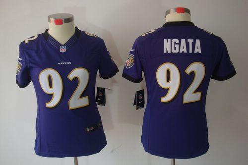  Ravens #92 Haloti Ngata Purple Team Color Women's Stitched NFL Limited Jersey