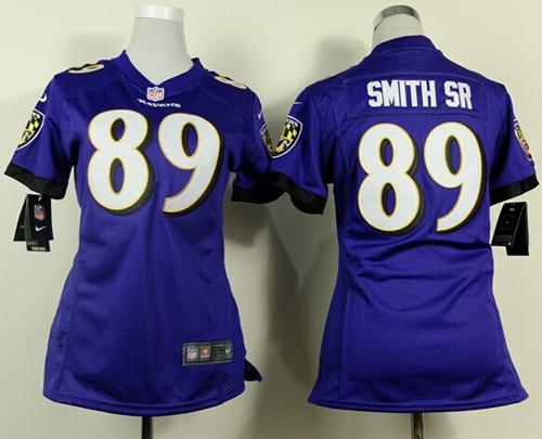 Real Nike Ravens #89 Steve Smith Sr Purple Team Color Women's ...