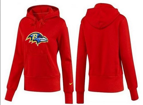 Women's Baltimore Ravens Logo Pullover Hoodie Red