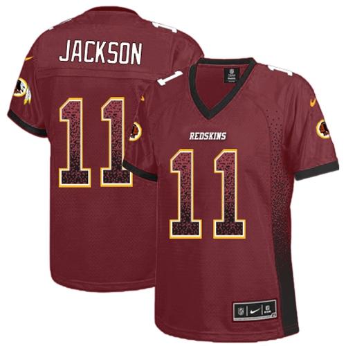  Redskins #11 DeSean Jackson Burgundy Red Team Color Women's Stitched NFL Elite Drift Fashion Jersey