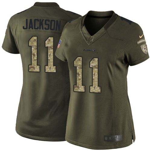  Redskins #11 DeSean Jackson Green Women's Stitched NFL Limited Salute to Service Jersey
