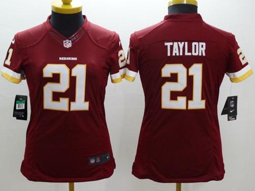  Redskins #21 Sean Taylor Burgundy Red Team Color Women's Stitched NFL Limited Jersey