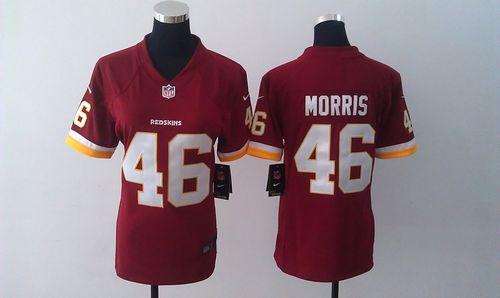  Redskins #46 Alfred Morris Burgundy Red Team Color Women's Stitched NFL Elite Jersey