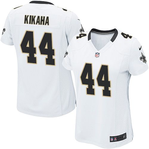 Real Nike Saints #44 Hau'oli Kikaha White Women's Stitched NFL ...