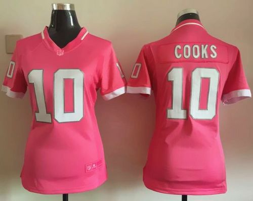  Saints #10 Brandin Cooks Pink Women's Stitched NFL Elite Bubble Gum Jersey