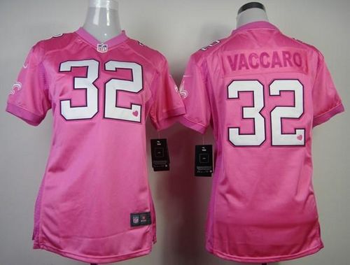  Saints #32 Kenny Vaccaro Pink New Women's Be Luv'd Stitched NFL Elite Jersey