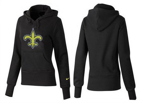 Women's New Orleans Saints Logo Pullover Hoodie Black