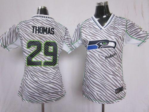  Seahawks #29 Earl Thomas III Zebra Women's Stitched NFL Elite Jersey