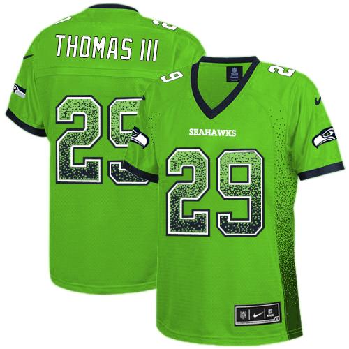  Seahawks #29 Earl Thomas III Green Women's Stitched NFL Elite Drift Fashion Jersey