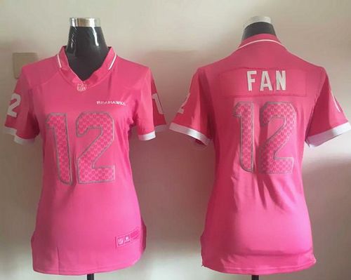  Seahawks #12 Fan Pink Women's Stitched NFL Elite Bubble Gum Jersey