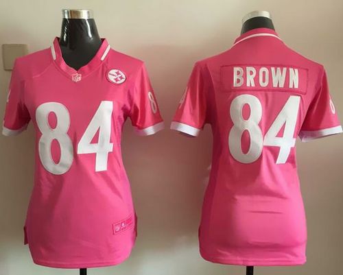  Steelers #84 Antonio Brown Pink Women's Stitched NFL Elite Bubble Gum Jersey
