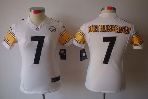  Steelers #7 Ben Roethlisberger White Women's Stitched NFL Limited Jersey