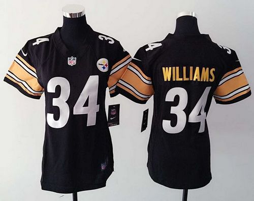  Steelers #34 DeAngelo Williams Black Team Color Women's Stitched NFL Elite Jersey