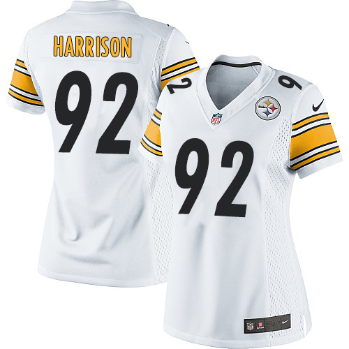 Real Nike Steelers #92 James Harrison White Women's Stitched NFL ...
