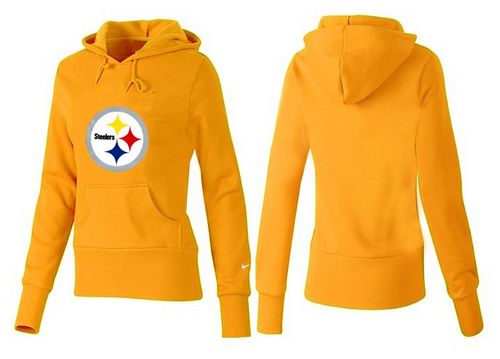 Women's Pittsburgh Steelers Logo Pullover Hoodie Yellow