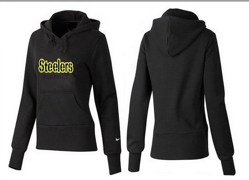 Women's Pittsburgh Steelers Authentic Logo Pullover Hoodie Black