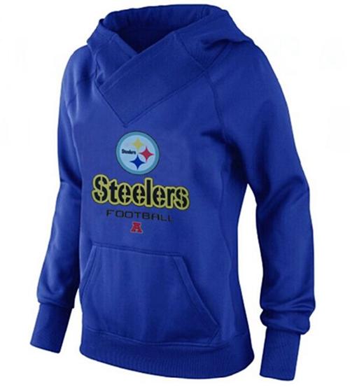 Women's Pittsburgh Steelers Big & Tall Critical Victory Pullover Hoodie Blue
