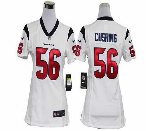  Texans #56 Brian Cushing White Women's Stitched NFL Elite Jersey