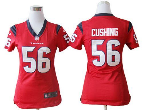  Texans #56 Brian Cushing Red Alternate Women's Stitched NFL Elite Jersey