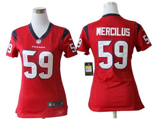  Texans #59 Whitney Mercilus Red Alternate Women's Stitched NFL Elite Jersey