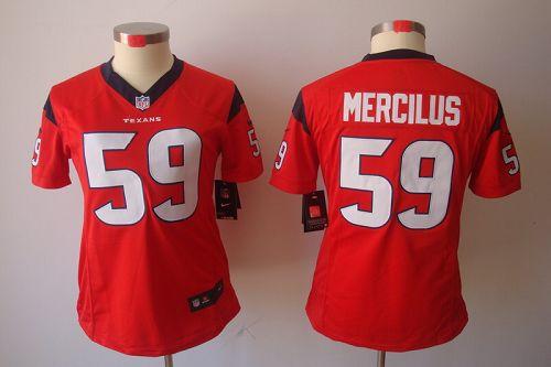  Texans #59 Whitney Mercilus Red Alternate Women's Stitched NFL Limited Jersey