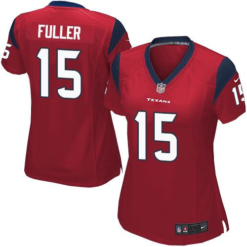  Texans #15 Will Fuller Red Alternate Women's Stitched NFL Elite Jersey