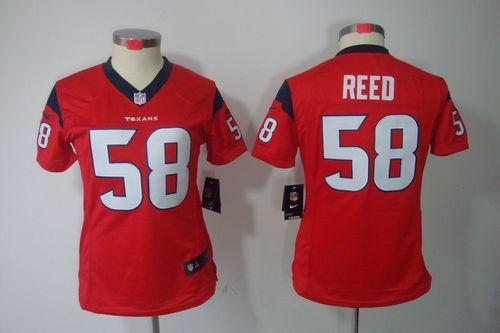  Texans #58 Brooks Reed Red Alternate Women's Stitched NFL Limited Jersey
