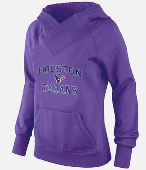 Women's Houston Texans Heart & Soul Pullover Hoodie Purple