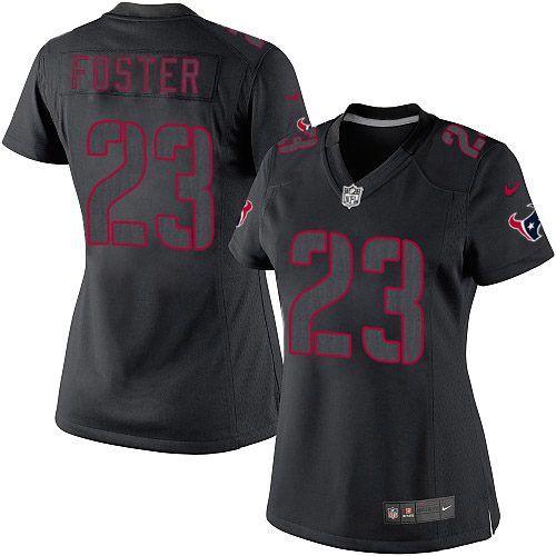  Texans #23 Arian Foster Black Impact Women's Stitched NFL Limited Jersey