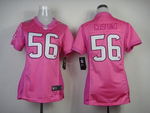  Texans #56 Brian Cushing Pink Women's Be Luv'd Stitched NFL New Elite Jersey