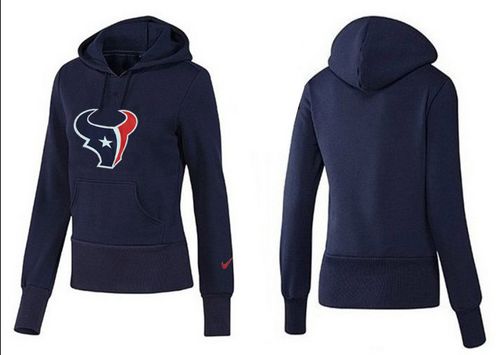 Women's Houston Texans Logo Pullover Hoodie Blue