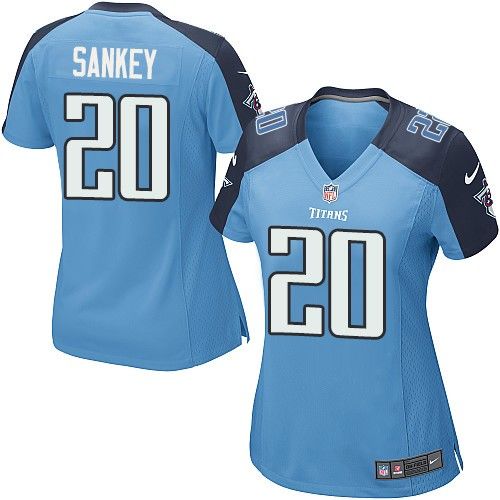  Titans #20 Bishop Sankey Light Blue Team Color Women's Stitched NFL Elite Jersey
