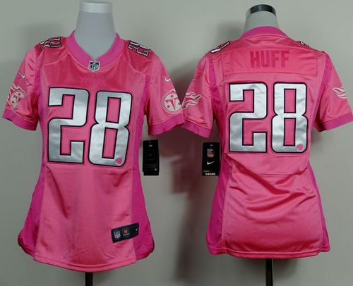  Titans #28 Marqueston Huff Pink Women's Be Luv'd Stitched NFL New Elite Jersey