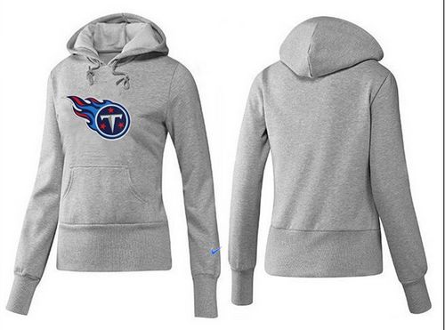 Women's Tennessee Titans Logo Pullover Hoodie Grey