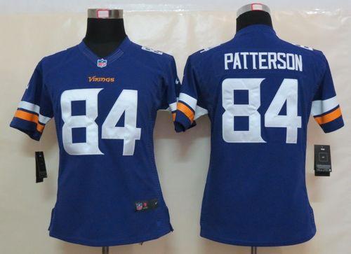  Vikings #84 Cordarrelle Patterson Purple Team Color Women's Stitched NFL Limited Jersey