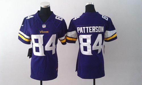  Vikings #84 Cordarrelle Patterson Purple Team Color Women's Stitched NFL Elite Jersey
