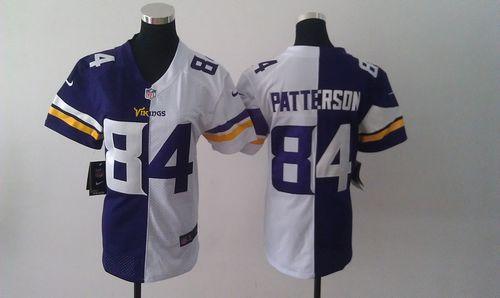  Vikings #84 Cordarrelle Patterson Purple/White Women's Stitched NFL Elite Split Jersey