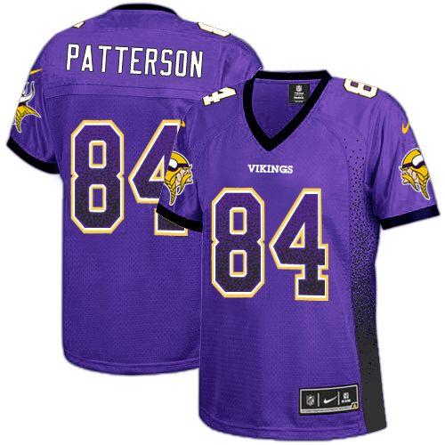  Vikings #84 Cordarrelle Patterson Purple Team Color Women's Stitched NFL Elite Drift Fashion Jersey
