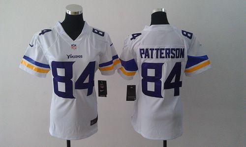  Vikings #84 Cordarrelle Patterson White Women's Stitched NFL Elite Jersey
