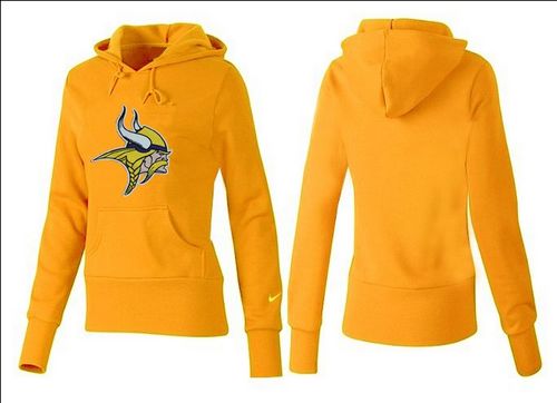 Women's Minnesota Vikings Logo Pullover Hoodie Yellow