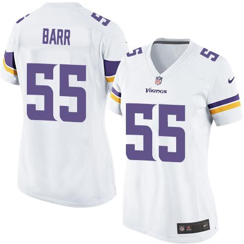  Vikings #55 Anthony Barr White Women's Stitched NFL Elite Jersey