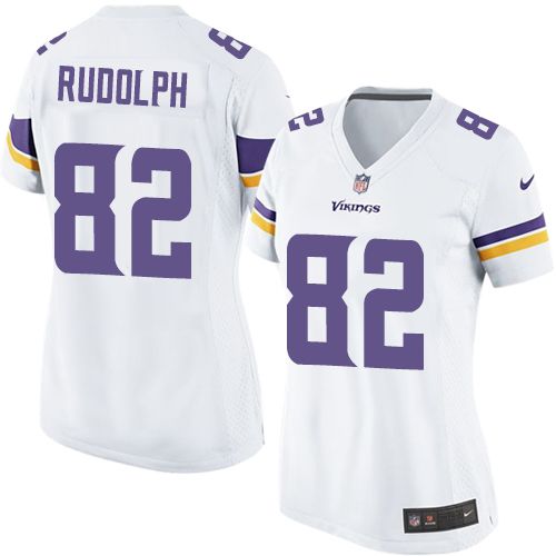  Vikings #82 Kyle Rudolph White Women's Stitched NFL Elite Jersey