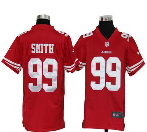  49ers #99 Aldon Smith Red Team Color Youth Stitched NFL Elite Jersey